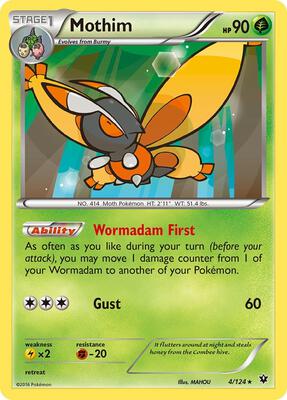 Mothim card from XY - Fates Collide