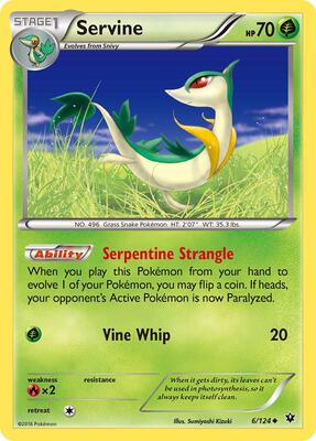 Servine card from XY - Fates Collide