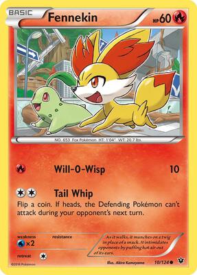 Fennekin (10) card from XY - Fates Collide