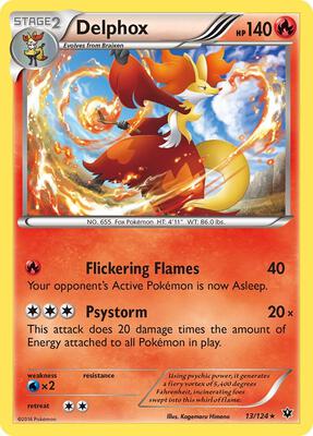 Delphox card from XY - Fates Collide