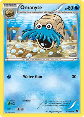 Omanyte card from XY - Fates Collide
