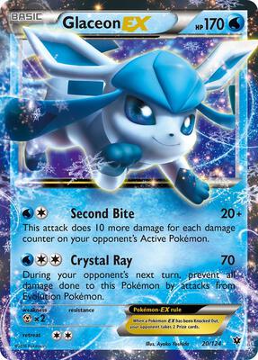 Glaceon EX card from XY - Fates Collide