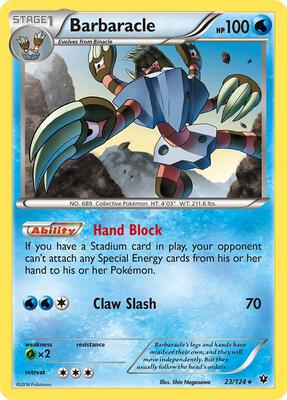 Barbaracle card from XY - Fates Collide