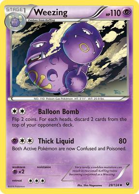 Weezing card from XY - Fates Collide