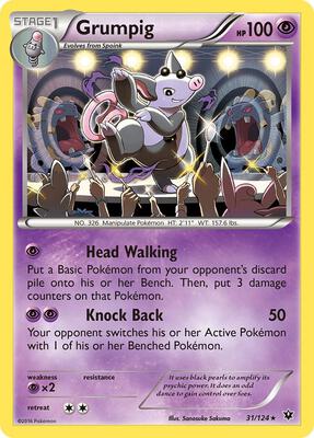 Grumpig card from XY - Fates Collide
