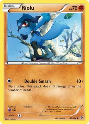 Riolu (45) card from XY - Fates Collide