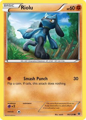 Riolu (46) card from XY - Fates Collide