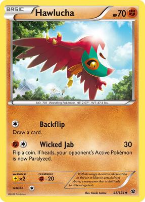 Hawlucha card from XY - Fates Collide