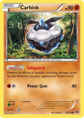 Carbink (50) card from XY - Fates Collide