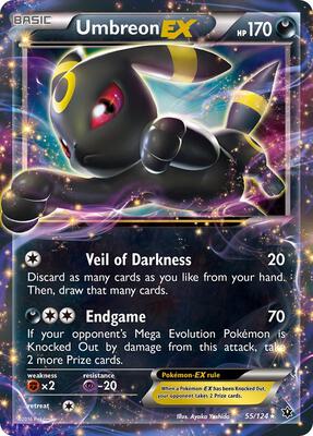 Umbreon EX card from XY - Fates Collide