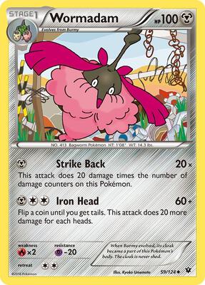 Wormadam (59) card from XY - Fates Collide