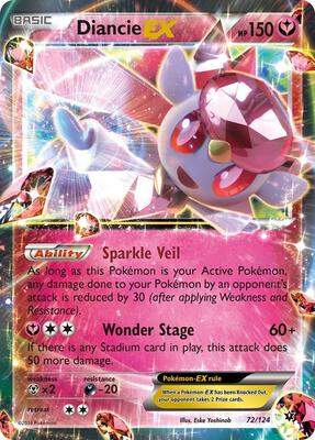 Diancie EX card from XY - Fates Collide