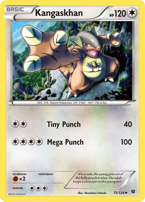 Kangaskhan card from XY - Fates Collide