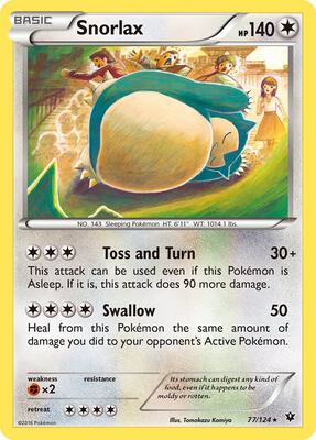 Snorlax card from XY - Fates Collide
