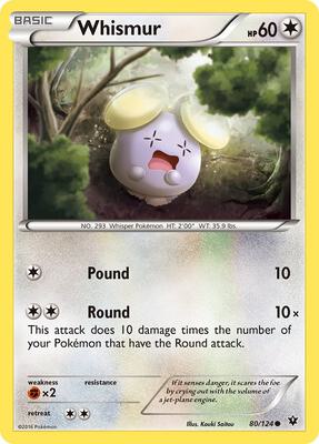 Whismur card from XY - Fates Collide