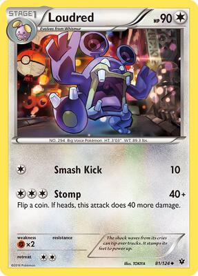 Loudred card from XY - Fates Collide