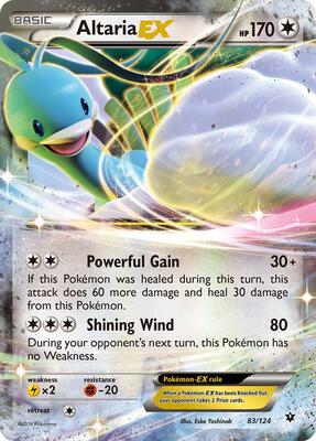 Altaria EX card from XY - Fates Collide