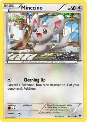 Minccino (86) card from XY - Fates Collide