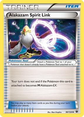 Alakazam Spirit Link card from XY - Fates Collide