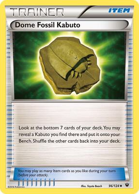 Dome Fossil Kabuto card from XY - Fates Collide