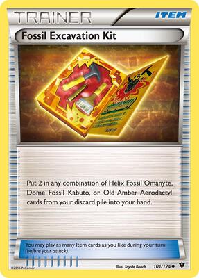 Fossil Excavation Kit card from XY - Fates Collide