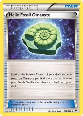 Helix Fossil Omanyte card from XY - Fates Collide