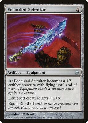 Ensouled Scimitar card from Fifth Dawn