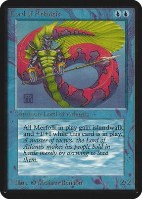 Lord of Atlantis card from Alpha Edition