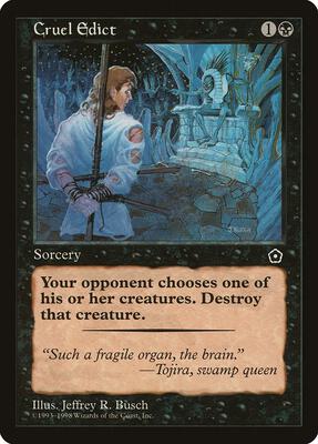 Cruel Edict card from Portal Second Age