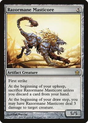 Razormane Masticore card from Fifth Dawn