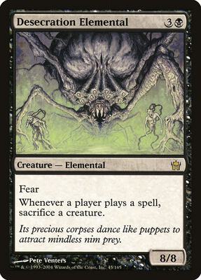 Desecration Elemental card from Fifth Dawn