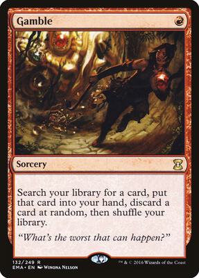 Gamble card from Eternal Masters