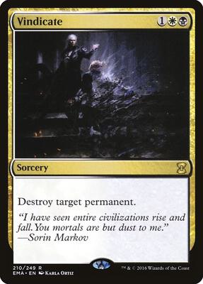 Vindicate card from Eternal Masters