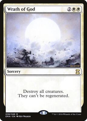 Wrath of God card from Eternal Masters