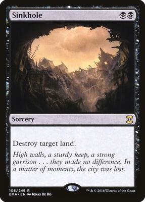Sinkhole card from Eternal Masters
