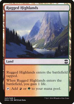 Rugged Highlands card from Eternal Masters
