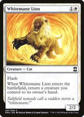 Whitemane Lion card from Eternal Masters