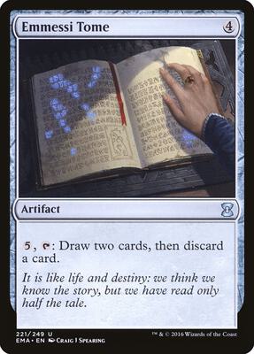 Emmessi Tome card from Eternal Masters