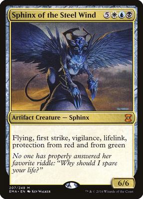 Sphinx of the Steel Wind card from Eternal Masters