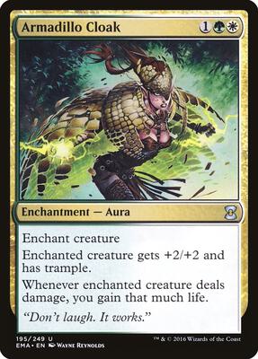 Armadillo Cloak card from Eternal Masters