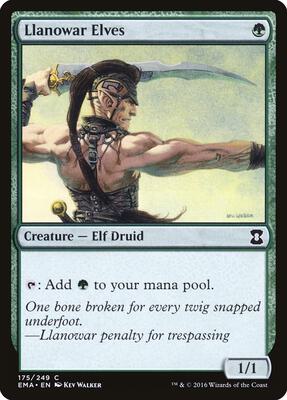 Llanowar Elves card from Eternal Masters