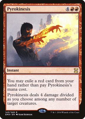 Pyrokinesis card from Eternal Masters
