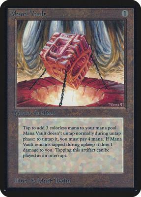 Mana Vault card from Alpha Edition