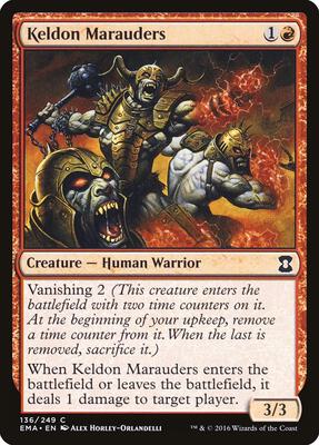 Keldon Marauders card from Eternal Masters