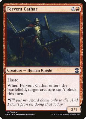 Fervent Cathar card from Eternal Masters