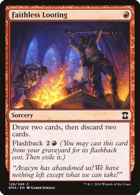 Faithless Looting card from Eternal Masters