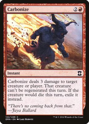 Carbonize card from Eternal Masters