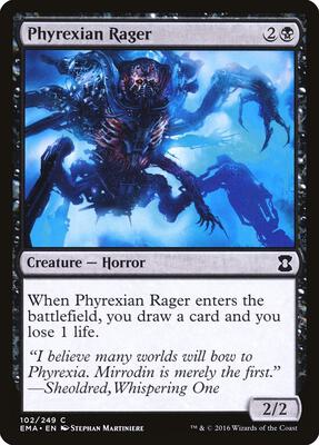 Phyrexian Rager card from Eternal Masters