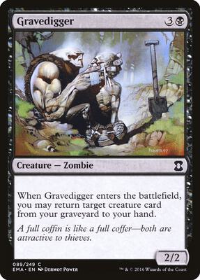 Gravedigger card from Eternal Masters