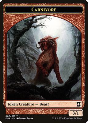 Carnivore Token card from Eternal Masters
